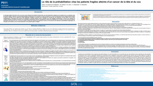 461_MAURO_Magnano_P011-Le-role-de-la-prehabilitation-chez-les-patients-fragiles-atteints-dun-cancer-de-la-tete-et-du-cou