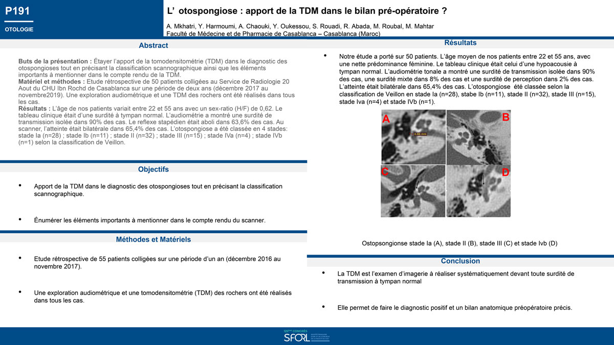 L'otospongiose : apport de la TDM dans le bilan préopératoire – La ...