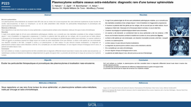674_HALWANI_chiraz_P223-Plasmocytome-solitaire-osseux-extramedullaire-diagnostic-rare-dune-tumeur-sphenoidale